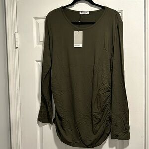 Maternity dark army green long sleeve size XL